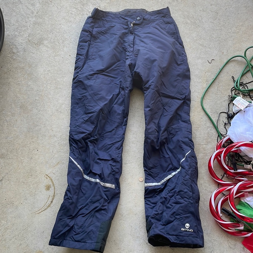 Biting navy adult ski pants